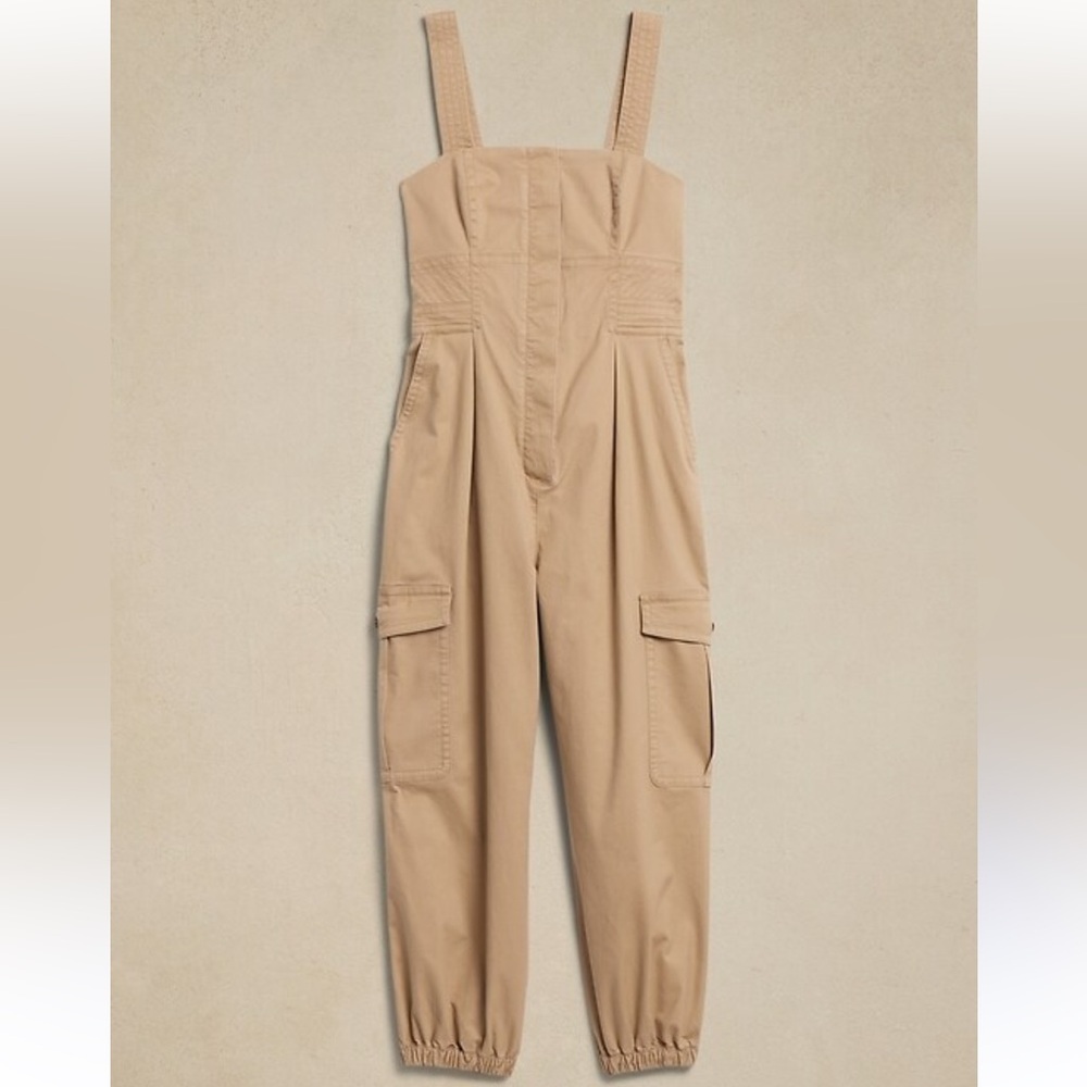 NWT Banana Republic Tan cargo Utility Jumpsuit - Picture 2 of 9